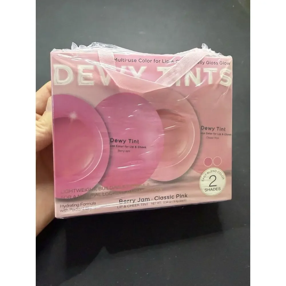 Dewy Tints Lip & Cheek Tint Set Berry Jam & Classic Pink 2 Shade Kit